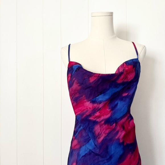 Majorelle NWOT Boston Midi Dress in Tye Dye Multi Size XS - Picture 5 of 10
